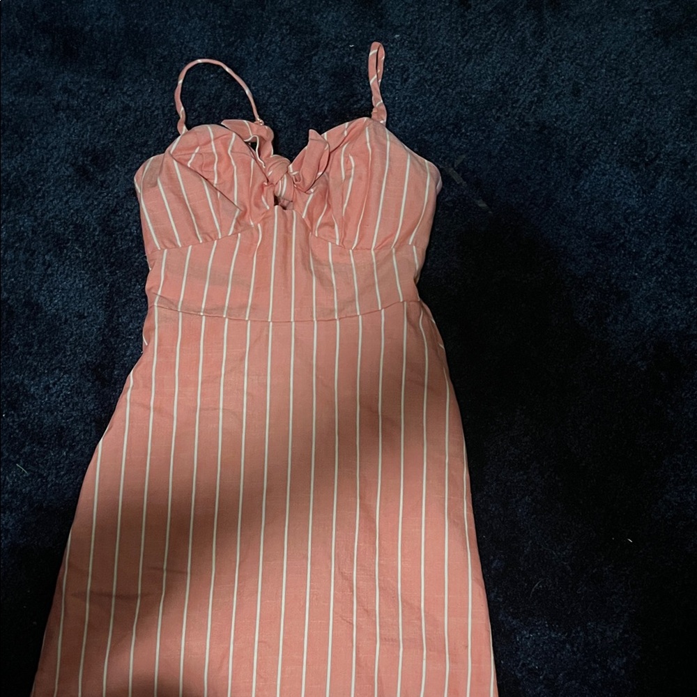 Speechless Pink and White Striped Mini Dress